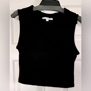 Heiny Collection Gray Sleeveless Collared Crop Top Size L